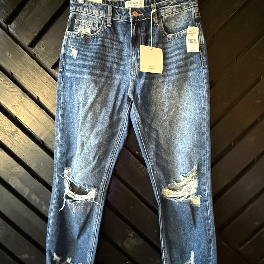 NWT Lovervet Kick Flare Crop Denim Jeans